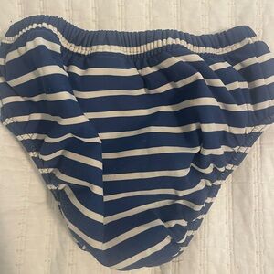 Baby Boden Blue and White Striped Kids Swim Diaper